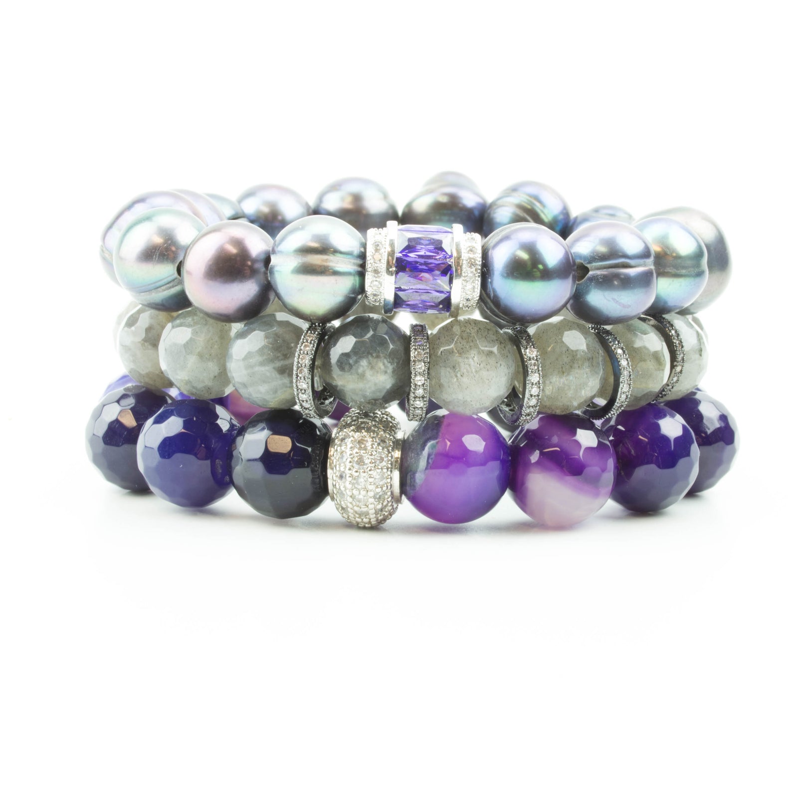 Purple Sky Pavé Stack