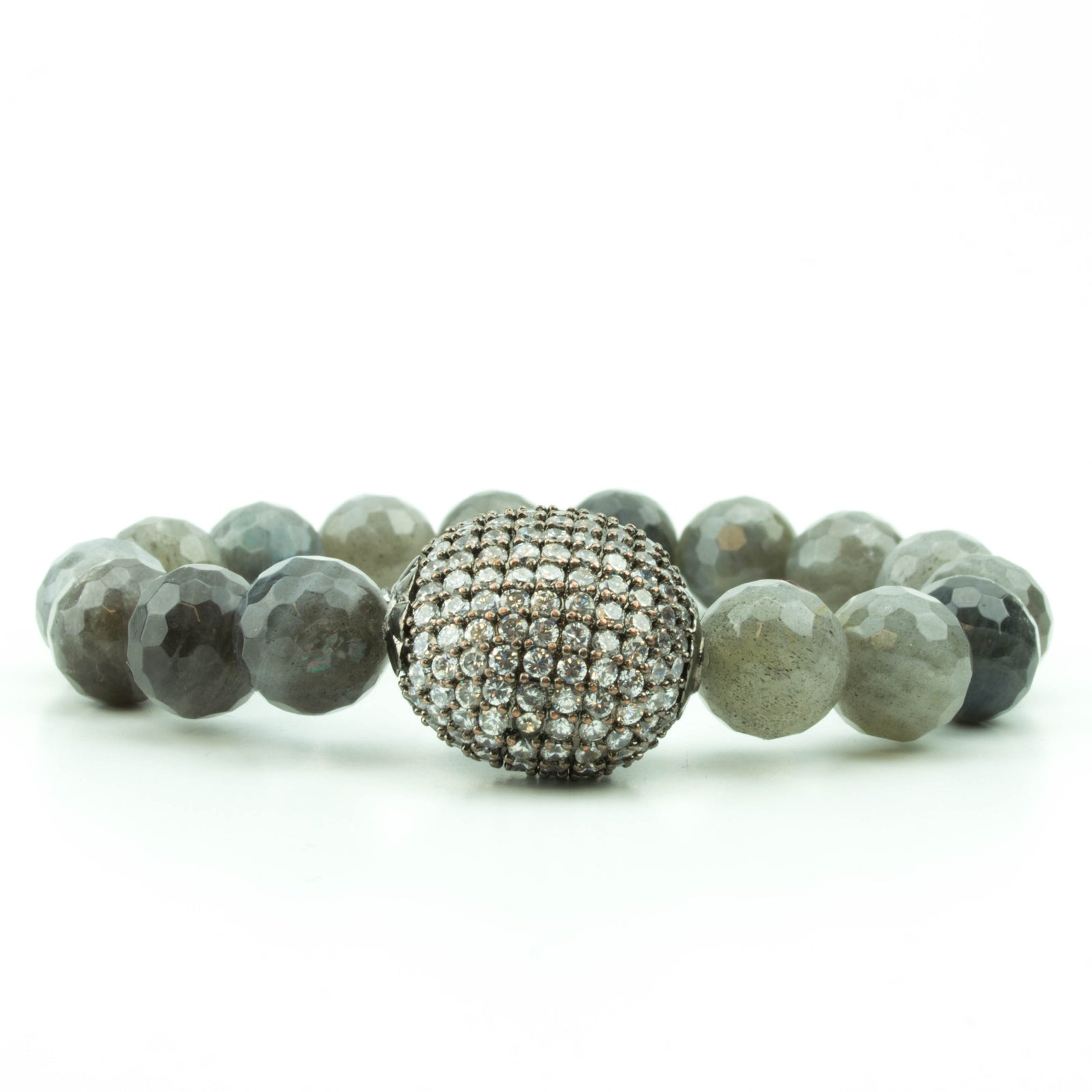 Large Pave Labradorite Bracelet